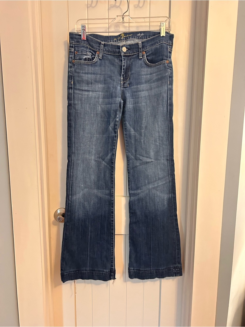 VTG 7 For All Mankind Dojo Lowrise Distressed Bootcut Jeans 29 x 31 Y2K